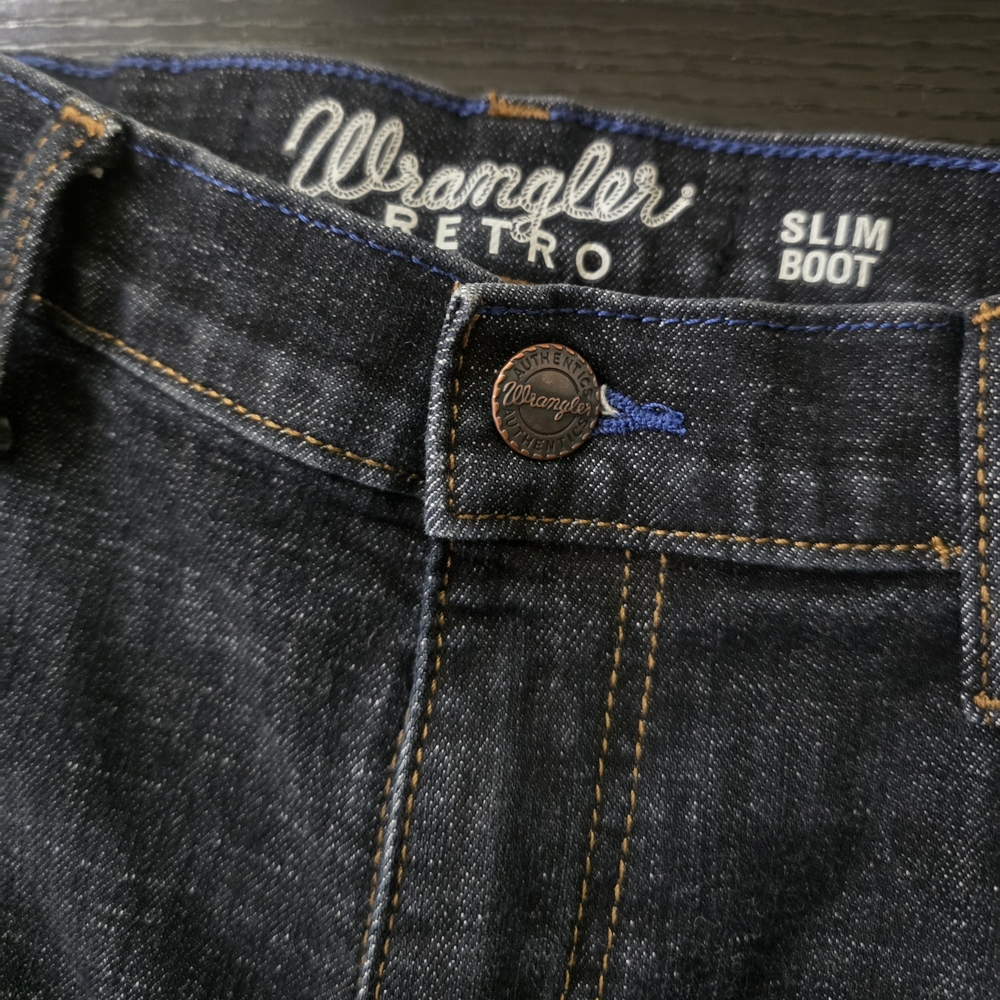 Wrangler Retro Slim Bootcut Jeans - Dark Blue